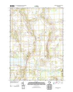Briggsville Wisconsin Historical topographic map, 1:24000 scale, 7.5 X 7.5 Minute, Year 2013