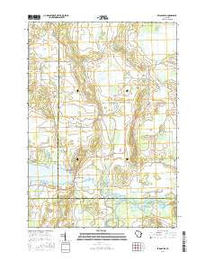 Briggsville Wisconsin Current topographic map, 1:24000 scale, 7.5 X 7.5 Minute, Year 2016