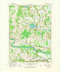 Briggsville Wisconsin Historical topographic map, 1:62500 scale, 15 X 15 Minute, Year 1958