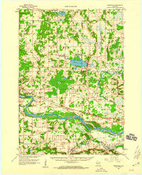 Briggsville Wisconsin Historical topographic map, 1:62500 scale, 15 X 15 Minute, Year 1958