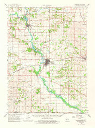 Brodhead Wisconsin Historical topographic map, 1:62500 scale, 15 X 15 Minute, Year 1962