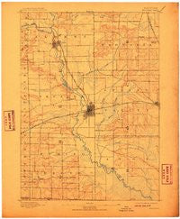 Brodhead Wisconsin Historical topographic map, 1:62500 scale, 15 X 15 Minute, Year 1893