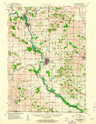 Brodhead Wisconsin Historical topographic map, 1:62500 scale, 15 X 15 Minute, Year 1962