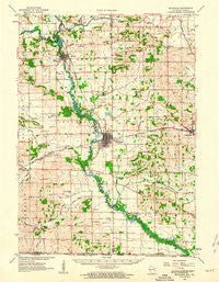 Brodhead Wisconsin Historical topographic map, 1:62500 scale, 15 X 15 Minute, Year 1962