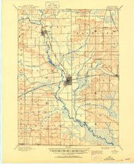 Brodhead Wisconsin Historical topographic map, 1:62500 scale, 15 X 15 Minute, Year 1893