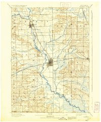 Brodhead Wisconsin Historical topographic map, 1:62500 scale, 15 X 15 Minute, Year 1893