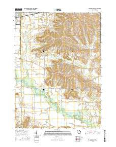 Brodhead East Wisconsin Current topographic map, 1:24000 scale, 7.5 X 7.5 Minute, Year 2016