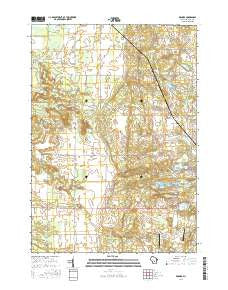 Brooks Wisconsin Current topographic map, 1:24000 scale, 7.5 X 7.5 Minute, Year 2016