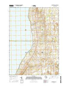Brothertown Wisconsin Current topographic map, 1:24000 scale, 7.5 X 7.5 Minute, Year 2015