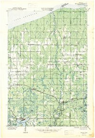 Brule Wisconsin Historical topographic map, 1:48000 scale, 15 X 15 Minute, Year 1947