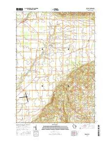 Bryant Wisconsin Current topographic map, 1:24000 scale, 7.5 X 7.5 Minute, Year 2015
