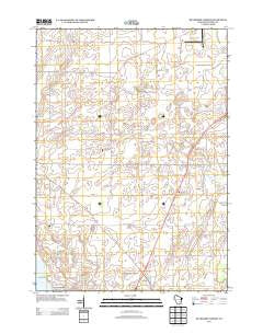 Buckhorn Corner Wisconsin Historical topographic map, 1:24000 scale, 7.5 X 7.5 Minute, Year 2013