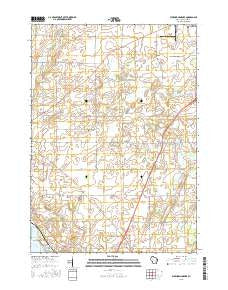 Buckhorn Corner Wisconsin Current topographic map, 1:24000 scale, 7.5 X 7.5 Minute, Year 2015