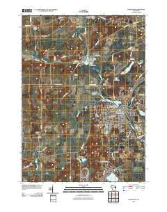 Burlington Wisconsin Historical topographic map, 1:24000 scale, 7.5 X 7.5 Minute, Year 2010