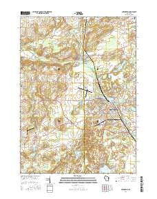 Burlington Wisconsin Current topographic map, 1:24000 scale, 7.5 X 7.5 Minute, Year 2016