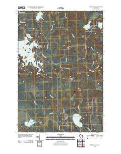 Burrows Lake Wisconsin Historical topographic map, 1:24000 scale, 7.5 X 7.5 Minute, Year 2010
