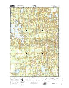 Burrows Lake Wisconsin Current topographic map, 1:24000 scale, 7.5 X 7.5 Minute, Year 2015