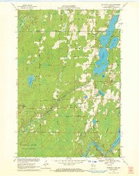 Butternut Lake Wisconsin Historical topographic map, 1:24000 scale, 7.5 X 7.5 Minute, Year 1970