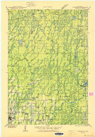 Butternut Wisconsin Historical topographic map, 1:48000 scale, 15 X 15 Minute, Year 1950