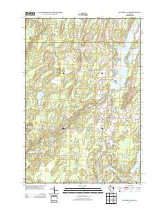 Butternut Lake Wisconsin Historical topographic map, 1:24000 scale, 7.5 X 7.5 Minute, Year 2013