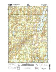 Butternut Lake Wisconsin Current topographic map, 1:24000 scale, 7.5 X 7.5 Minute, Year 2015