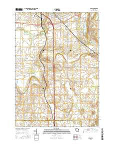 Byron Wisconsin Current topographic map, 1:24000 scale, 7.5 X 7.5 Minute, Year 2015