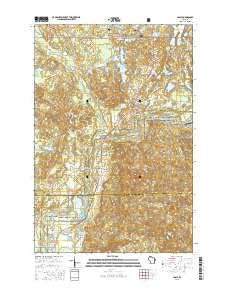 Cable Wisconsin Current topographic map, 1:24000 scale, 7.5 X 7.5 Minute, Year 2015
