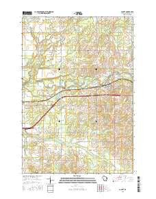 Cadott Wisconsin Current topographic map, 1:24000 scale, 7.5 X 7.5 Minute, Year 2015