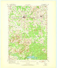 Cadott Wisconsin Historical topographic map, 1:62500 scale, 15 X 15 Minute, Year 1952