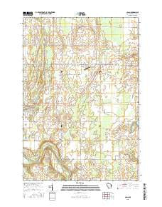 Casco Wisconsin Current topographic map, 1:24000 scale, 7.5 X 7.5 Minute, Year 2015