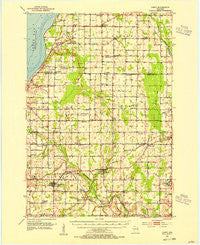 Casco Wisconsin Historical topographic map, 1:62500 scale, 15 X 15 Minute, Year 1952