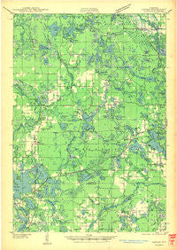 Cassian Wisconsin Historical topographic map, 1:48000 scale, 15 X 15 Minute, Year 1942