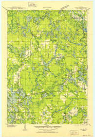 Cassian Wisconsin Historical topographic map, 1:48000 scale, 15 X 15 Minute, Year 1939