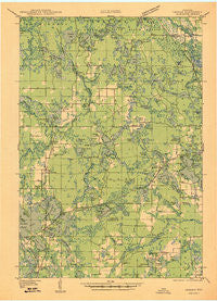 Cassian Wisconsin Historical topographic map, 1:48000 scale, 15 X 15 Minute, Year 1939