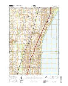 Cedar Grove Wisconsin Current topographic map, 1:24000 scale, 7.5 X 7.5 Minute, Year 2016