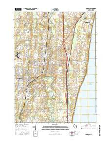 Cedarburg Wisconsin Current topographic map, 1:24000 scale, 7.5 X 7.5 Minute, Year 2016