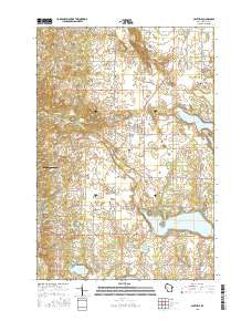 Centuria Wisconsin Current topographic map, 1:24000 scale, 7.5 X 7.5 Minute, Year 2015