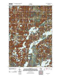 Chain Lake Wisconsin Historical topographic map, 1:24000 scale, 7.5 X 7.5 Minute, Year 2010
