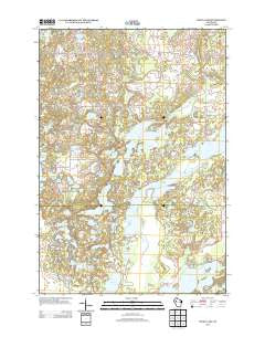 Chain Lake Wisconsin Historical topographic map, 1:24000 scale, 7.5 X 7.5 Minute, Year 2013