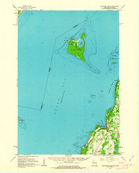 Chambers Island Wisconsin Historical topographic map, 1:62500 scale, 15 X 15 Minute, Year 1961