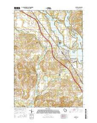 Chetek Wisconsin Current topographic map, 1:24000 scale, 7.5 X 7.5 Minute, Year 2015