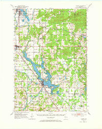 Chetek Wisconsin Historical topographic map, 1:62500 scale, 15 X 15 Minute, Year 1951