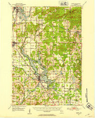 Chetek Wisconsin Historical topographic map, 1:62500 scale, 15 X 15 Minute, Year 1951