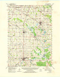 Chilton Wisconsin Historical topographic map, 1:62500 scale, 15 X 15 Minute, Year 1954