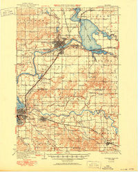 Chippewa Falls Wisconsin Historical topographic map, 1:62500 scale, 15 X 15 Minute, Year 1936