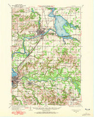 Chippewa Falls Wisconsin Historical topographic map, 1:62500 scale, 15 X 15 Minute, Year 1934