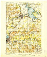 Chippewa Falls Wisconsin Historical topographic map, 1:62500 scale, 15 X 15 Minute, Year 1936