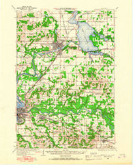 Chippewa Falls Wisconsin Historical topographic map, 1:62500 scale, 15 X 15 Minute, Year 1934