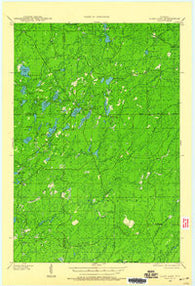 Clam Lake Wisconsin Historical topographic map, 1:48000 scale, 15 X 15 Minute, Year 1942