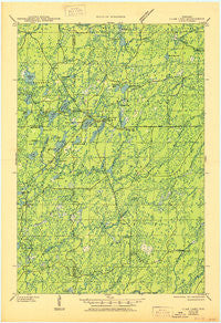 Clam Lake Wisconsin Historical topographic map, 1:48000 scale, 15 X 15 Minute, Year 1945